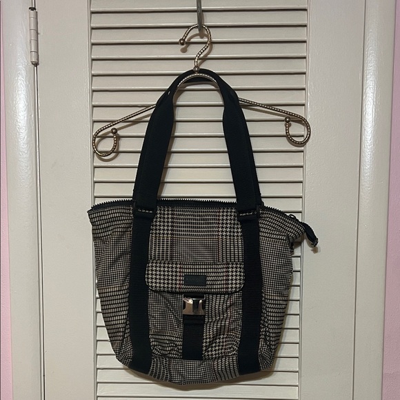 Ralph Lauren Brown Tan and Cream Plaid Tote - Picture 1 of 7